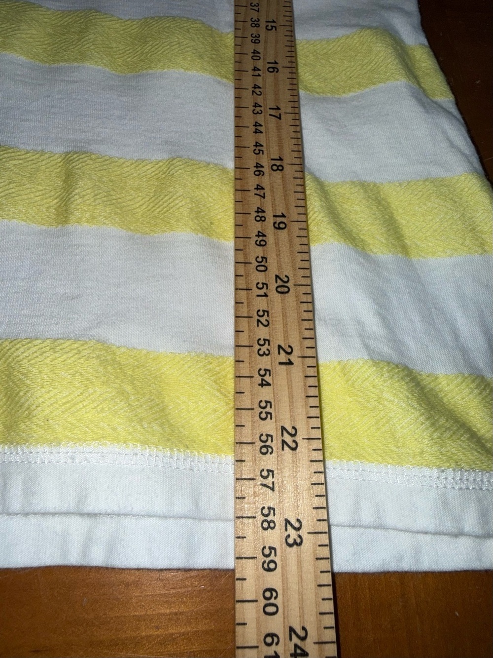 Talbots Nautical Tie 3/4 Sleeve Top Sz LP Blue White Yellow Strip Beach Resort - Picture 7 of 7